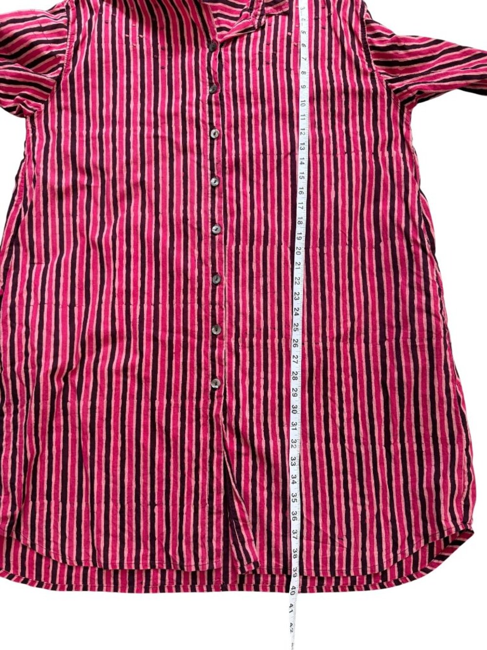 Marketplace Handwork India Set Of 2 Dresses Women 1W / US 18 Button-Up Pink Tan - Picture 9 of 13